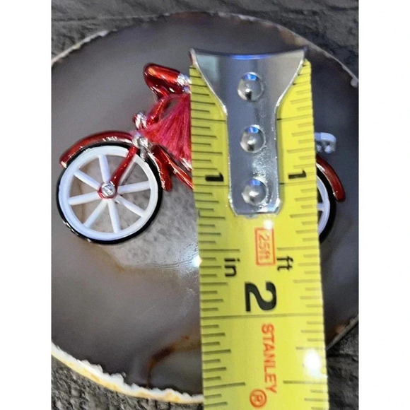 Napier Bicycle Brooch Bike Red Retro Bike Brooch Articulated Movement - Picture 7 of 7
